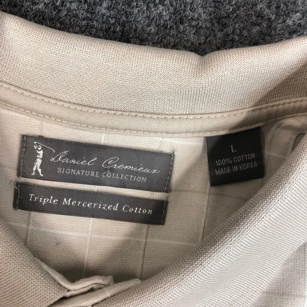 Daniel Cremieux Mens Large‎ Signature Polo Shirt Triple Mercized Cotton Plaid